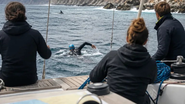 Catherine Breed completa a nado los 1.432 km de la costa de California en 111 días